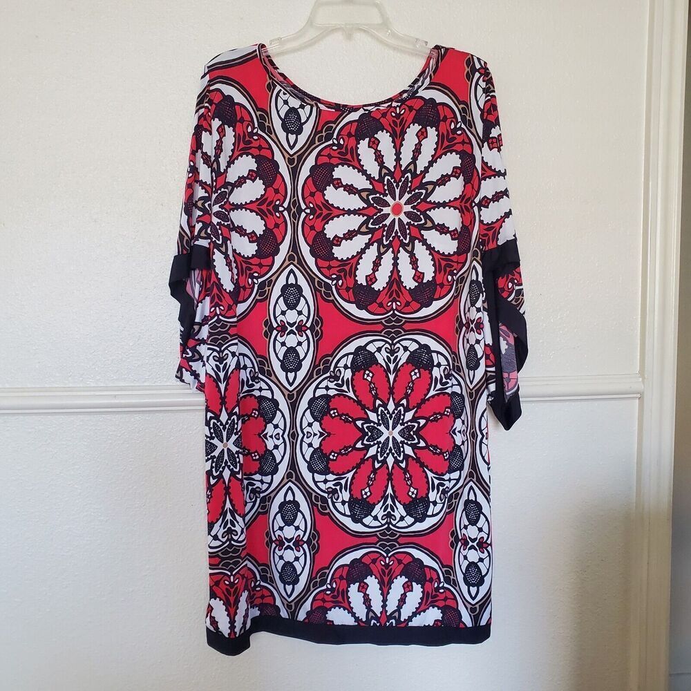 Swim By Cacique Women‎ Swimwear Cover Up Tunic Dress Roubd Neck Sz 18-20